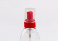 Красное розовое желтое пенясь мыло нагнетает доказательство утечки для косметической бутылки