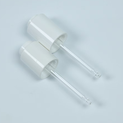 Custom Color 18mm 24mm Glass Pipette Press Down Type Plastic Dropper with Round Shape and Pump Material plastic pp and glass