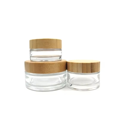 30ml 50ml 100ml 200ml Empty Clear Cosmetic Glass Cream Jar