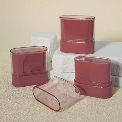 Красная трубка Пластиковая упаковка Контейнер пустой дезодорант Палочка Нижняя вращающаяся косметическая