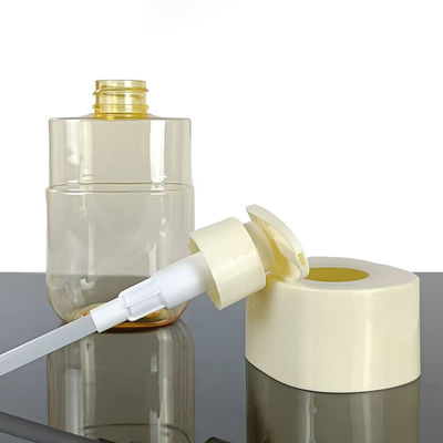 Квадратная форма с высококачественной плечевой частью, косметическая ПЭТ-бутылка, большая емкость 300 мл, поддержка кастомизации