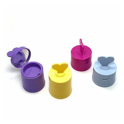 Оптовая продажа 4G пластиковых цилиндровых порошковых чехлов с пуфом и зеркальной упаковкой для краска и линии волос