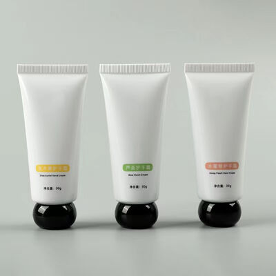 Cylindrical Head Cap with 30mm Diameter Plastic Cream Tube Support Silk Printing and Hot Stamping