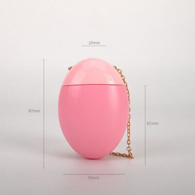 50ml Portable Egg-Style Customization Sunscreen Hand Cream BB Cream Container with Gold Chain