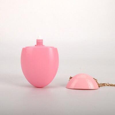 50ml Portable Egg-Style Customization Sunscreen Hand Cream BB Cream Container with Gold Chain