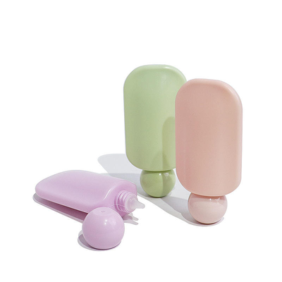 Wholesale cute Square Face Hand Cream Bottle 40ml PET Pump Sunscreen Lotion Skincare Cosmetic Packaging with Custom Logo