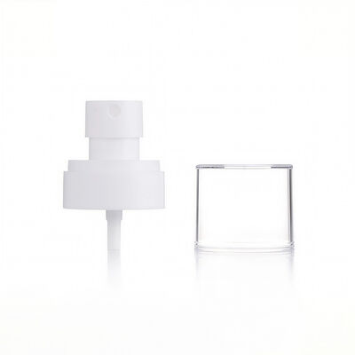Plastic Fine Mist Spray Pump With Transparent Over Cap Threaded Cosmetic Atomizer