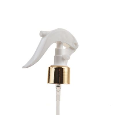 24/410 28/410 Electroplated Aluminum Collar Trigger Sprayer Plastic Trigger Spray Nozzle for Packaging