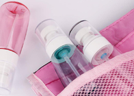 Голубые розовые косметические пластиковые бутылки подгоняли емкость и цвета
