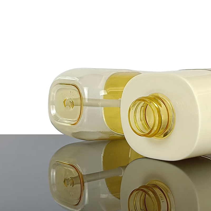 300ml PET Flat-shoulder Plastic Bottles with Lotion Pumps Complete Lotion Bottle Set Liquid Soap Lotion