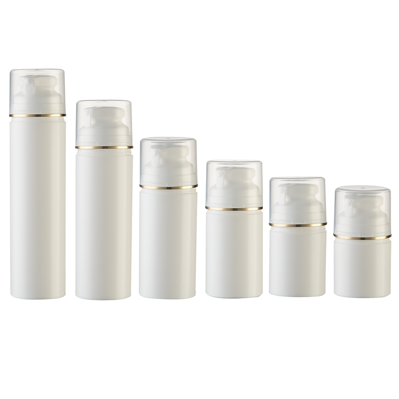 Специальный дизайн крышки для насоса, безвоздушная бутылка с 30 мл, 50 мл, 75 мл, цвета шелковой печати и матового спрея.