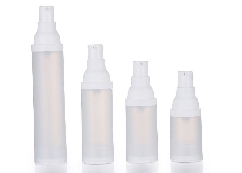 пластиковые косметические безвоздушные бутылки насоса 15ml заморозили прозрачное